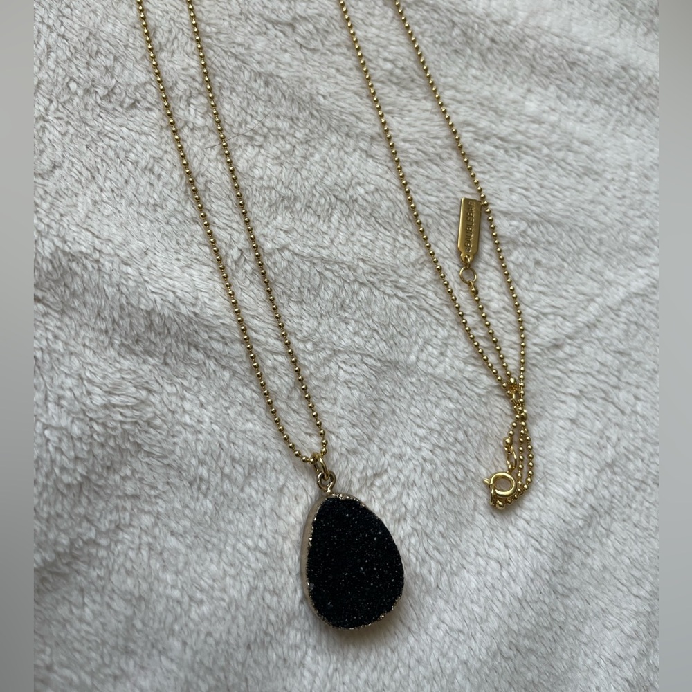 Black gemstone baublebar necklace, long